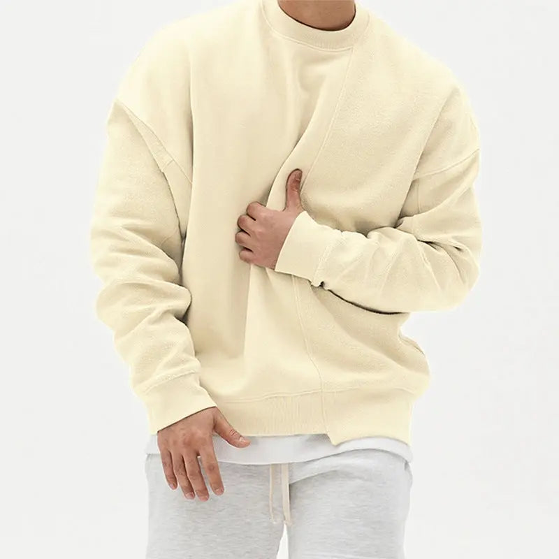 Pullover Round Neck Sweater Loose Men Clothes Conceitastral