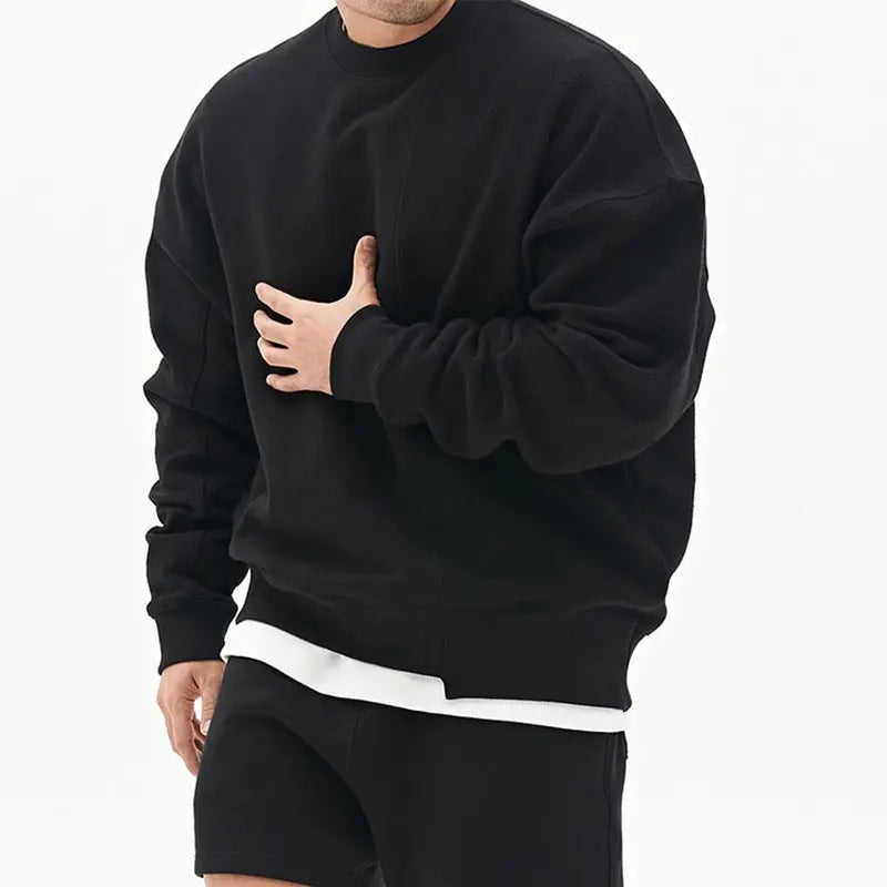 Pullover Round Neck Sweater Loose Men Clothes Conceitastral