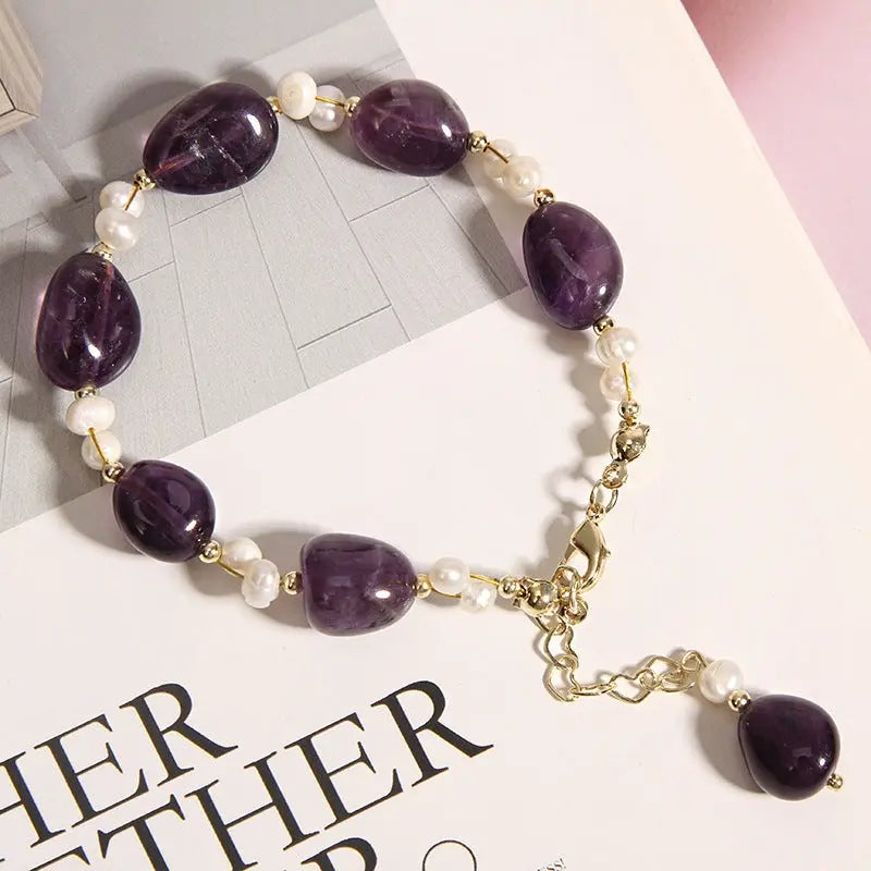 Purple Shaped Crystal Bracelet For Women Conceitastral