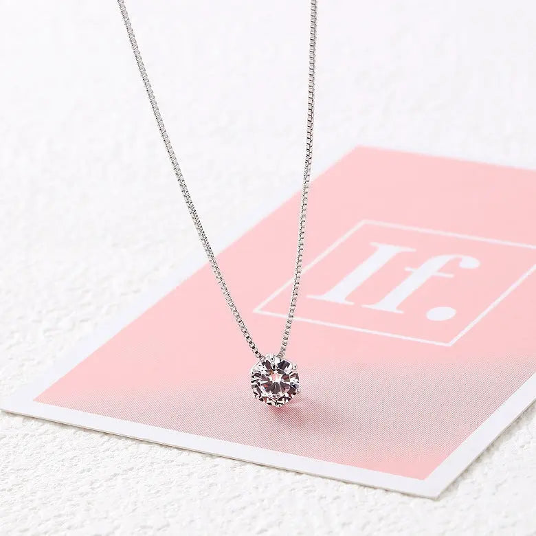 Single diamond necklace women Conceitastral