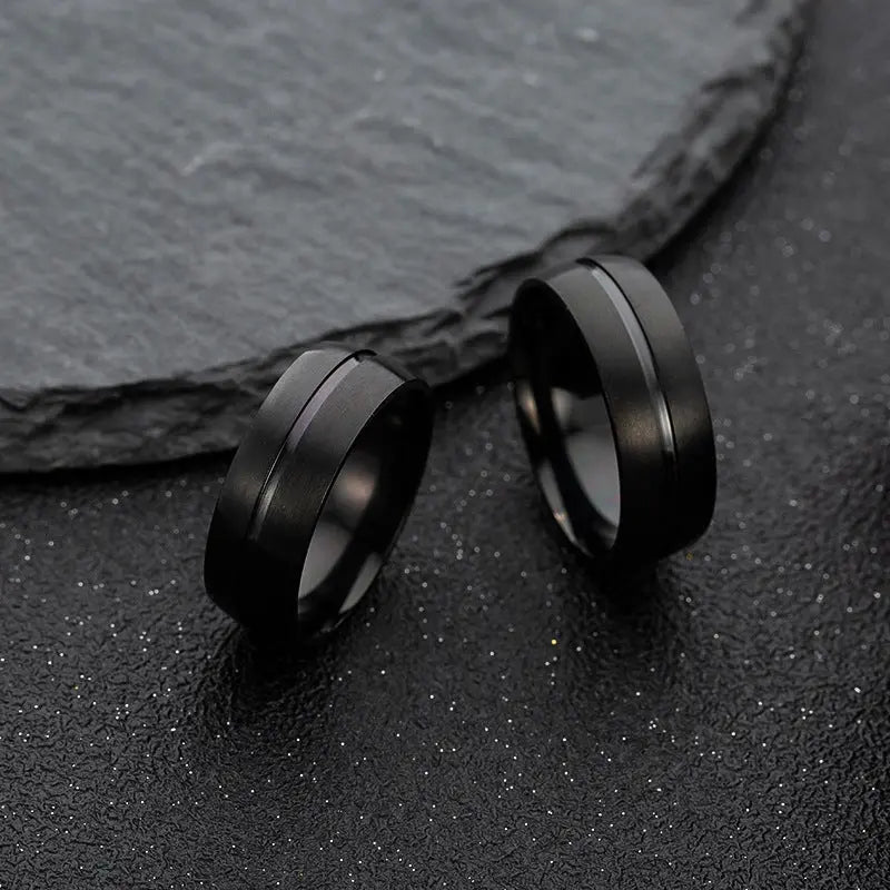 Stainless Steel Ring Black For Men Conceitastral