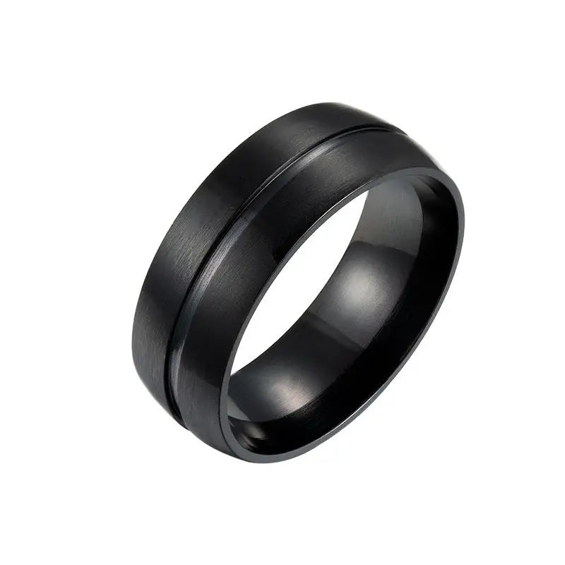 Stainless Steel Ring Black For Men Conceitastral