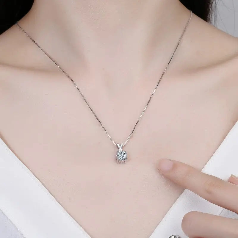 Sterling Silver X Letter Necklace For Women Conceitastral