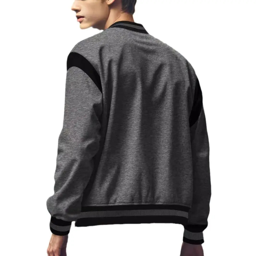 Stitching Buckle Baseball Uniform Coat Men's Clothing Conceitastral