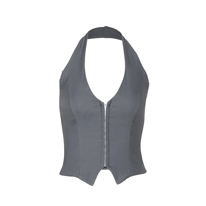 Summer Hot Girl Halter Top Casual V-neck Vest Conceitastral