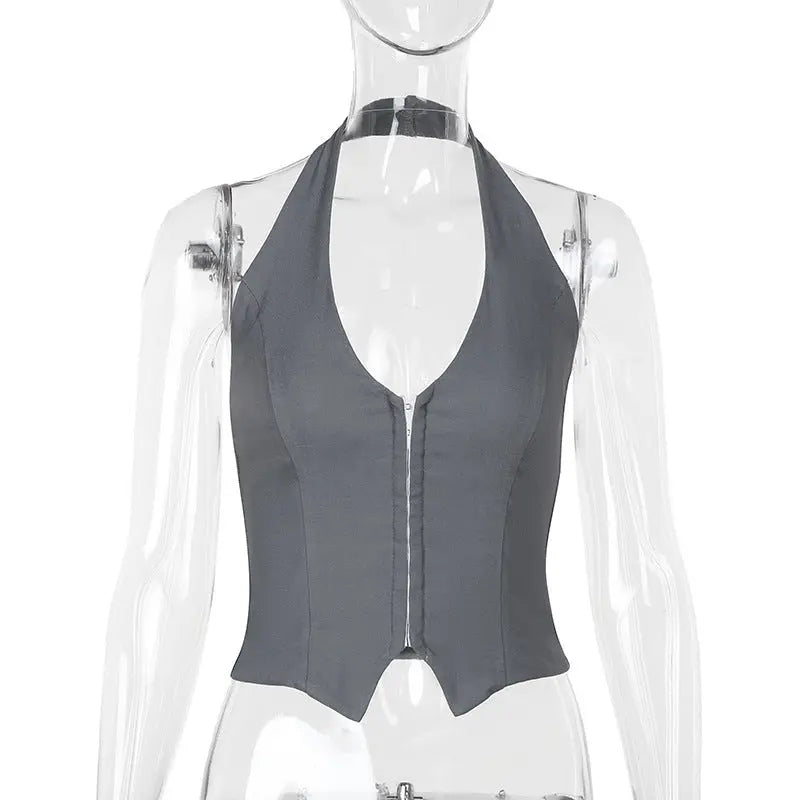Summer Hot Girl Halter Top Casual V-neck Vest Conceitastral