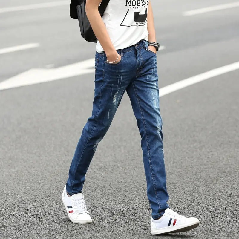 Summer Men's Denim Straight Pants Conceitastral
