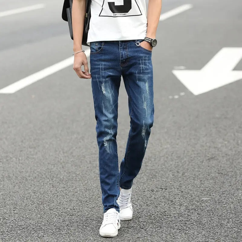 Summer Men's Denim Straight Pants Conceitastral