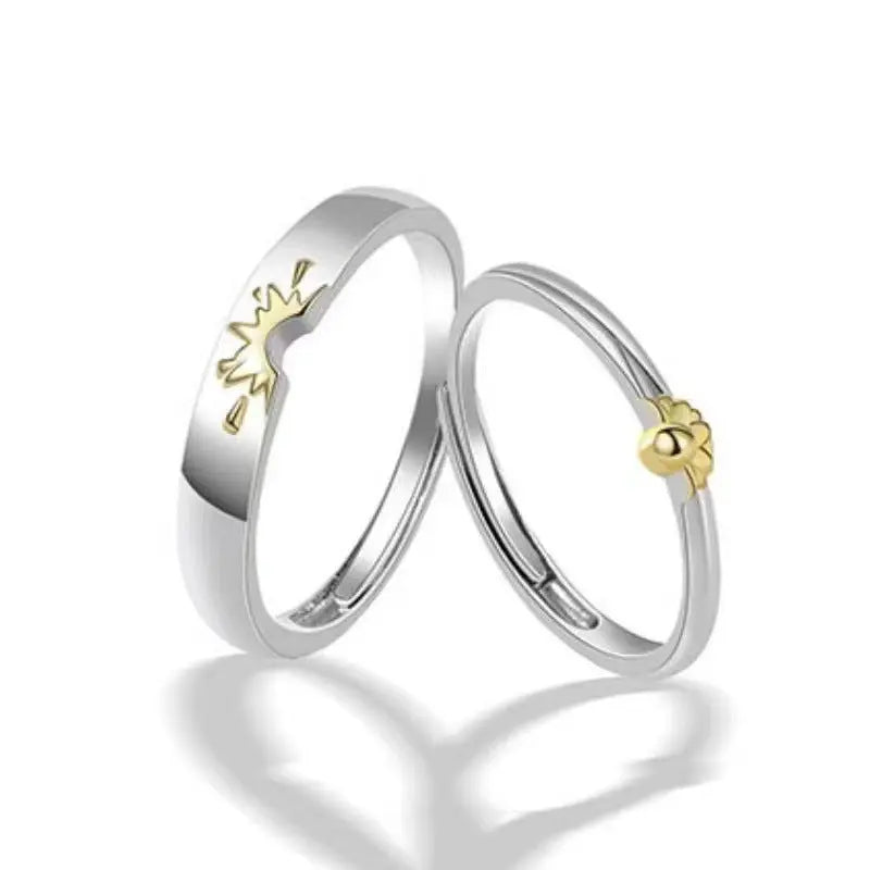 Sunflower Couple Ring In One For Men And Women Conceitastral