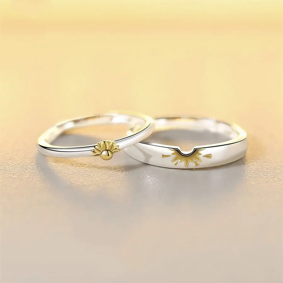 Sunflower Couple Ring In One For Men And Women Conceitastral