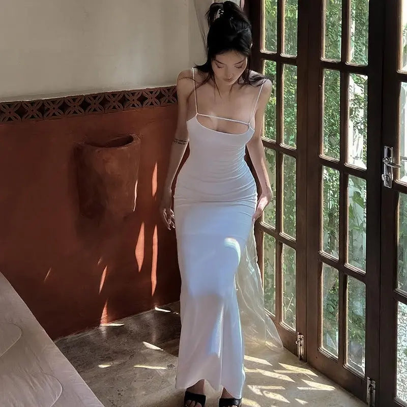 Temperament Hot Girl Slim Fit Socialite Style Tied Dress Oásis Mercado