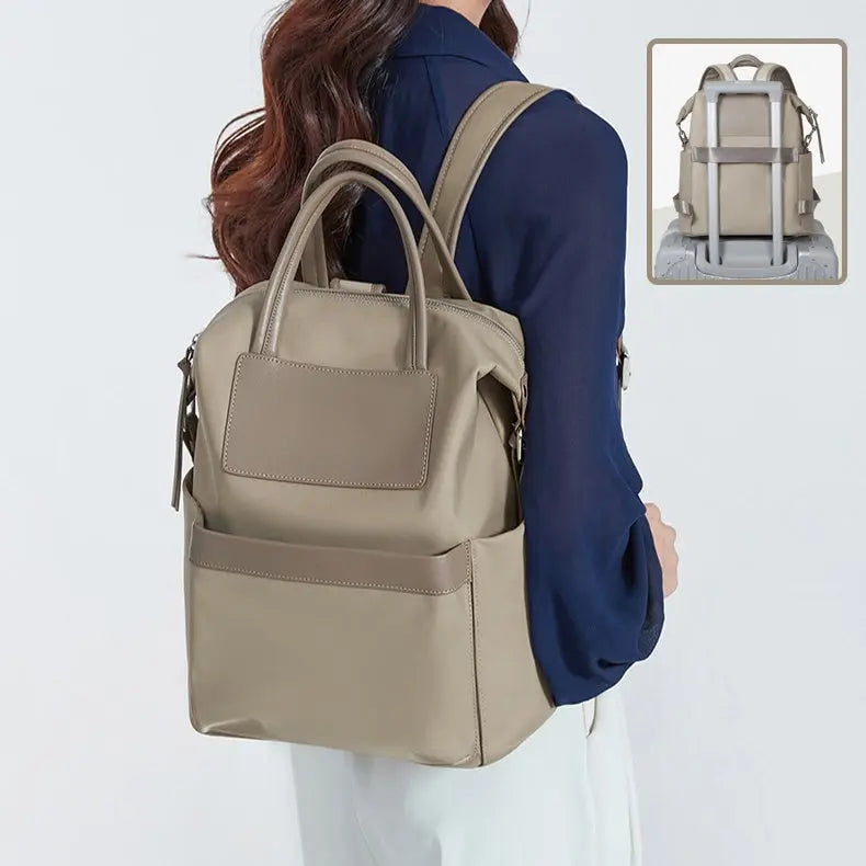 Women's Casual Backpack With Hand-hold Design Lightweight And Waterproof Commuting Travel Computer Bag Large Capacity Handbag Conceitastral