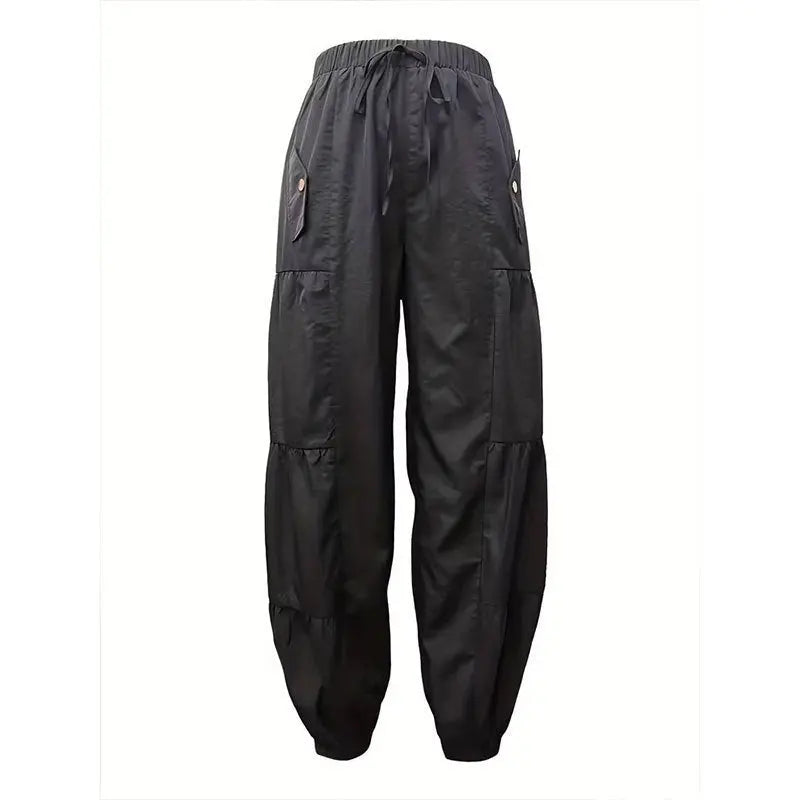 Women's Layered Pleated Pocket Loose Trousers Conceitastral