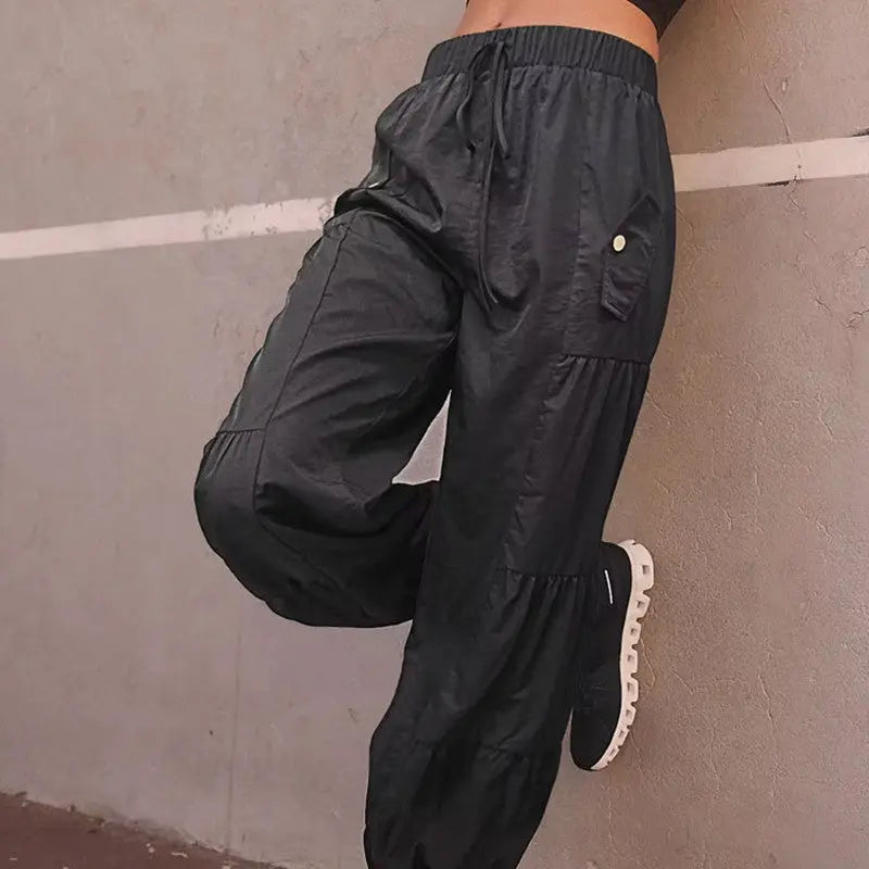 Women's Layered Pleated Pocket Loose Trousers Conceitastral