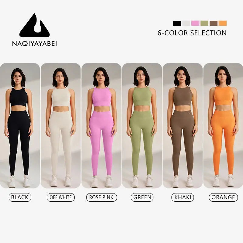 Yoga Clothing Set Women's High Waisted Leggings and Top Two Piece Seamless Fitness Exercise Clothing Fitness Workout Underwear Conceitastral