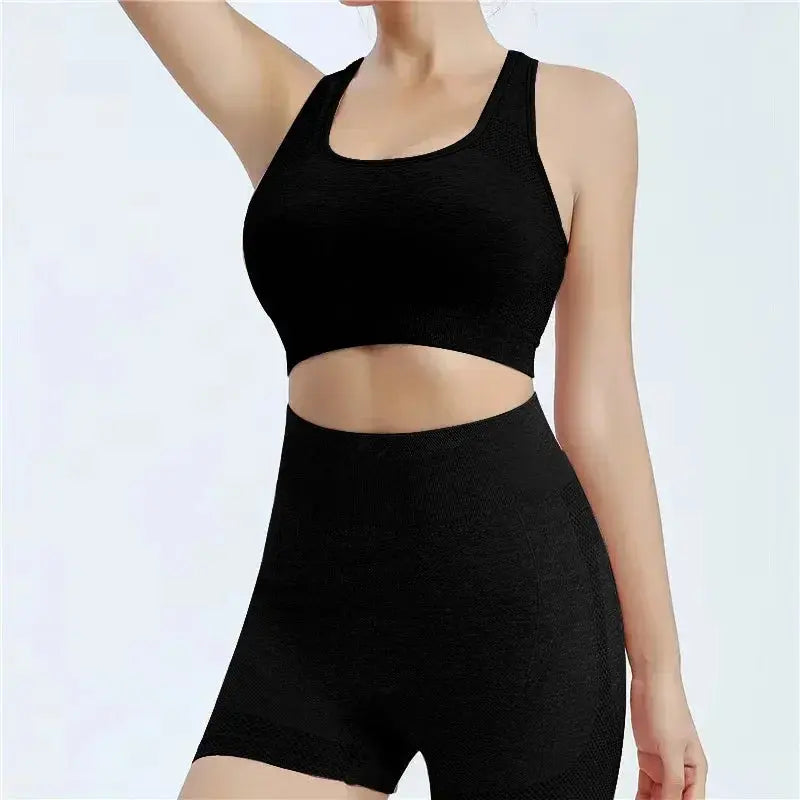 Yoga Set Gym Shorts Women Sport Bras Brassiere Workout Tops for Women Yoga Clothes Fitness Leggings Gym Set Seamless Yoga Sets Conceitastral