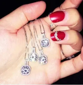 Zircon jewelry square diamond pendant short crystal clavicle chain women's explosion necklace Conceitastral