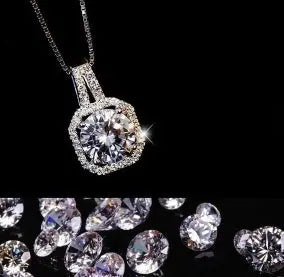 Zircon jewelry square diamond pendant short crystal clavicle chain women's explosion necklace Conceitastral