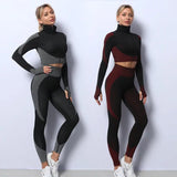 3PCS Yoga Set Seamless Sport Set Women Gym Clothing Leggings Women Crop Top Sports Bra Women Fitness Gym Set Womens Outfits Tracksuit Conceitastral