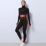 3PCS Yoga Set Seamless Sport Set Women Gym Clothing Leggings Women Crop Top Sports Bra Women Fitness Gym Set Womens Outfits Tracksuit Conceitastral