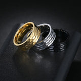 8MM Wide Vacuum Plated Titanium Steel Ring For Men Conceitastral