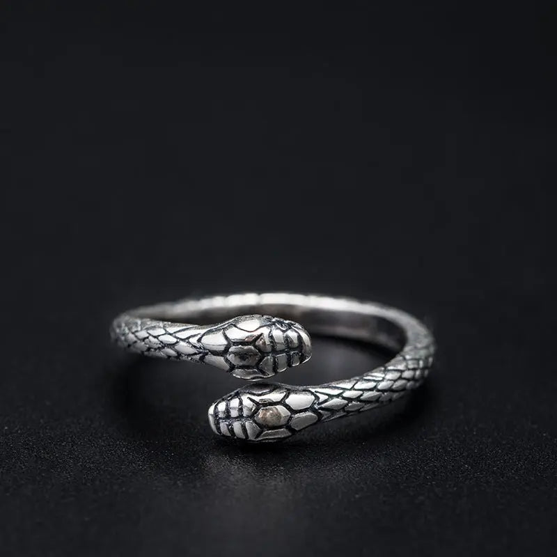 925 Silver Cool Style Snake Head Vintage Ring For Men And Women Conceitastral