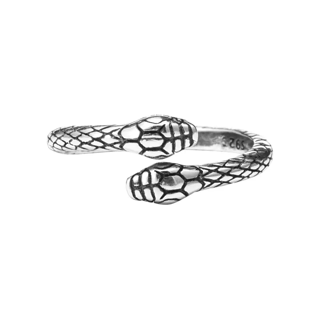 925 Silver Cool Style Snake Head Vintage Ring For Men And Women Conceitastral
