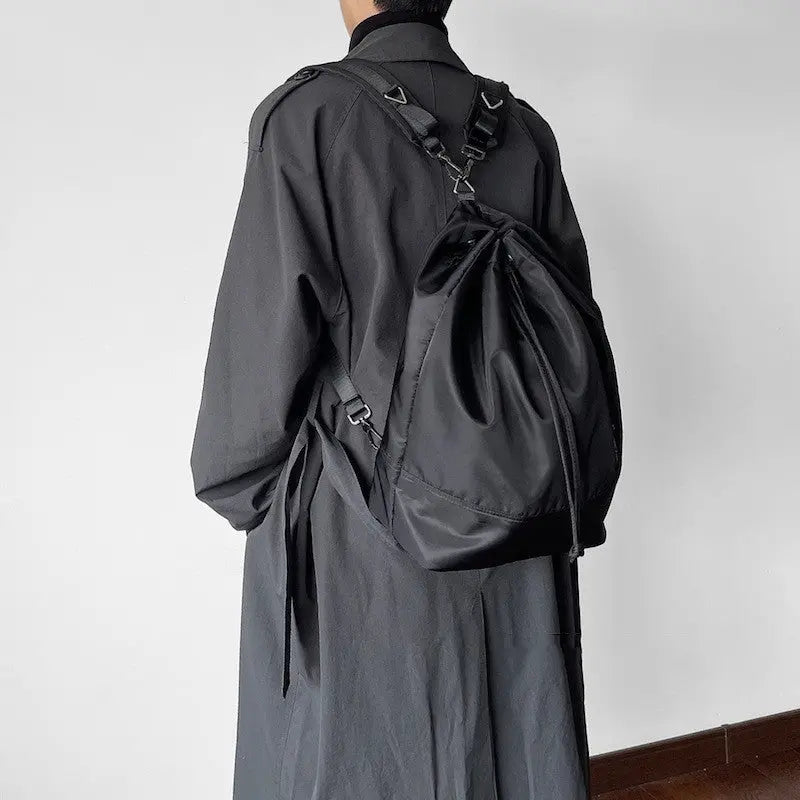 Adjustable Shoulder-strap Bag Fashion Dual-purpose Backpack Leisure Bucket Shoulder Bag Women Personalized Campus Schoolbag Fro Students Conceitastral