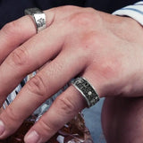 Argent Pur Retro Ring Trendy Men Conceitastral