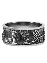 Argent Pur Retro Ring Trendy Men Conceitastral
