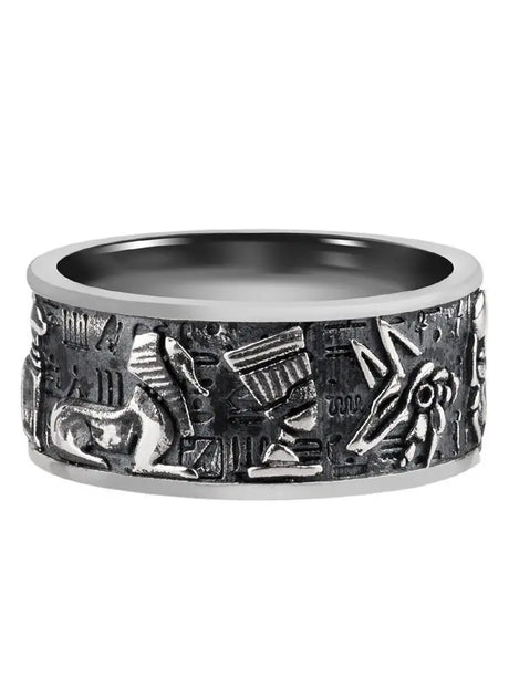 Argent Pur Retro Ring Trendy Men Conceitastral