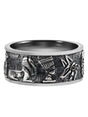 Argent Pur Retro Ring Trendy Men Conceitastral