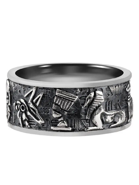 Argent Pur Retro Ring Trendy Men Conceitastral