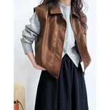 Autumn Short Zipper Sweater Western Style High Sense Special-interest Design Round Neck Pullover Conceitastral