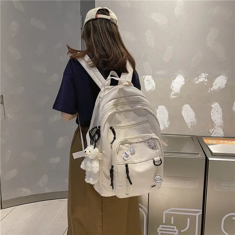 Backpack School Bag Girls Students Schoolbag High Capacity Multi-pocket Design Bags Conceitastral
