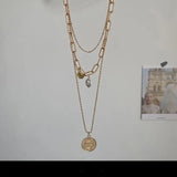 Baroque shaped pearl stacking necklace women Conceitastral