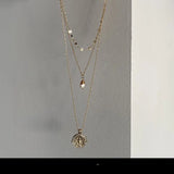Baroque shaped pearl stacking necklace women Conceitastral