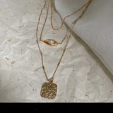 Baroque shaped pearl stacking necklace women Conceitastral