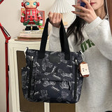 Bear Print Large Capacity Multi-Pocket Tote Bag Shoulder Bag Crossbody Lightweight For Going Out Handbag Conceitastral