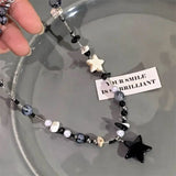 Black XINGX Beaded Necklace For Women Conceitastral