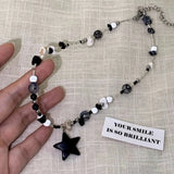 Black XINGX Beaded Necklace For Women Conceitastral