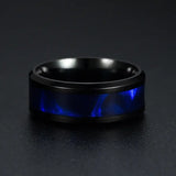 Blue Shell Titanium Steel Ring Fashion Personality Men And Women Ring Conceitastral