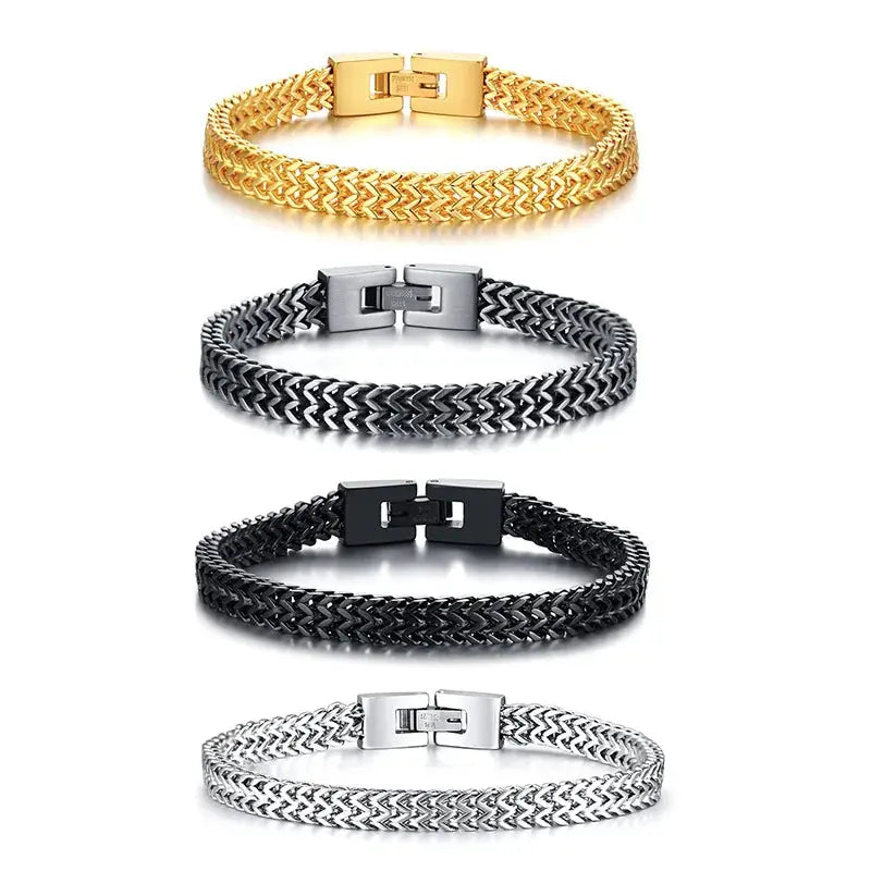 Bracelete Masculino Duplo de Aço Inoxidável - Estilo e Durabilidade Conceitastral