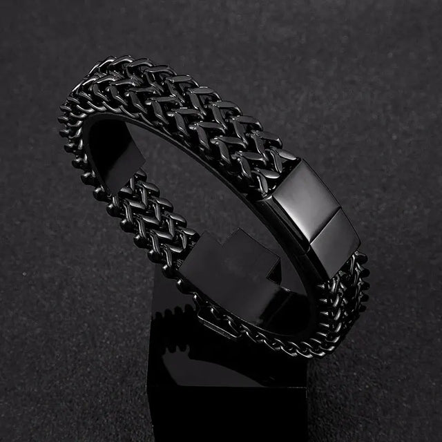 Bracelete Masculino de Aço Inoxidável - Estilo Urbano e Moderno Conceitastral
