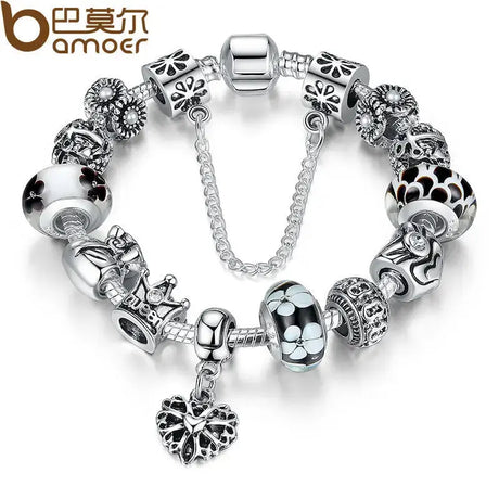 Bracelete de Charme com Pérolas de Vidro - Elegância e Sofisticação Conceitastral