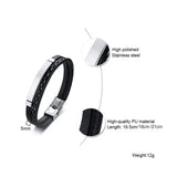 Bracelete de Couro Trançado Duplo - Estilo e Durabilidade Conceitastral