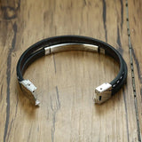 Bracelete de Couro Trançado Duplo - Estilo e Durabilidade Conceitastral