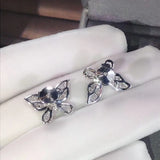Butterfly earrings diamond earrings women Conceitastral