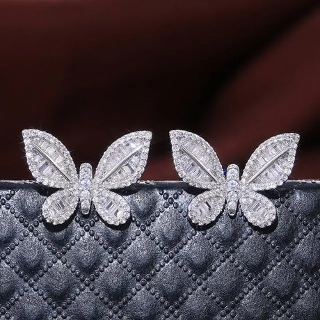 Butterfly earrings diamond earrings women Conceitastral