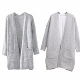 Cardigan Coat Women's Mid-length Long Sleeve Large Pocket Sweater Conceitastral
